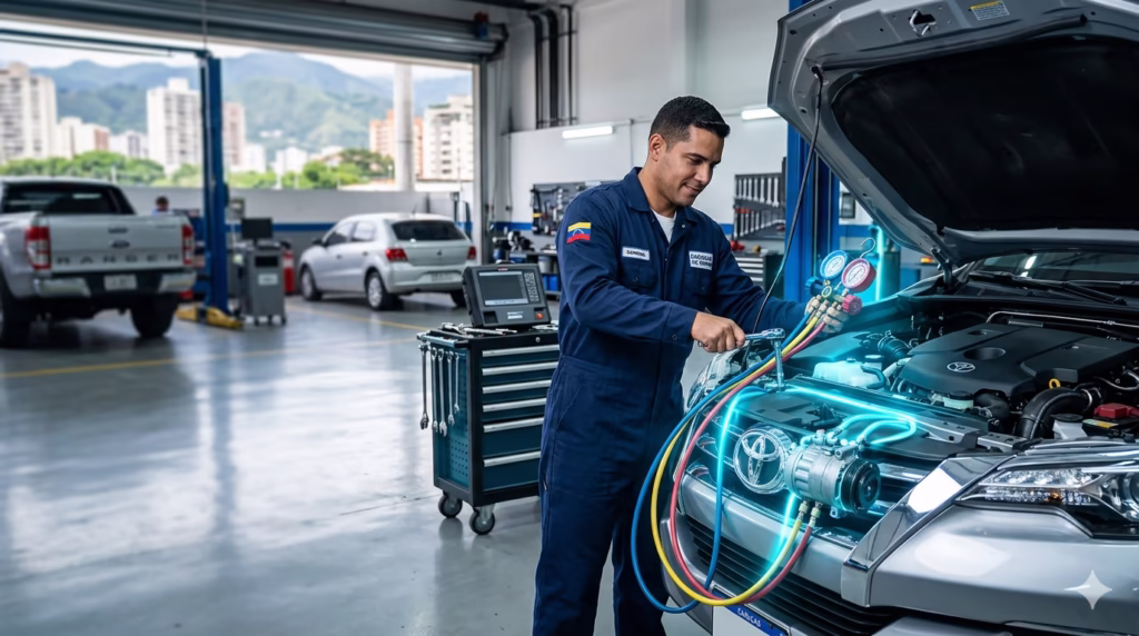 Reparación de aire acondicionado automotriz en caracas