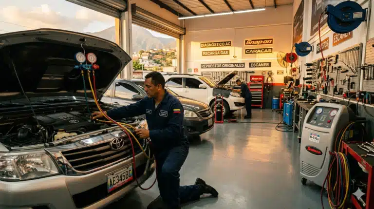 Costos de mantenimiento de A/C automotriz en Caracas: Recargas y Reparaciones